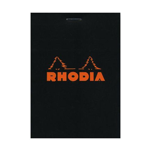 RHODIA Head Stapled Pad/ 85X120MM/ Black/Squared方眼筆記本 誠品