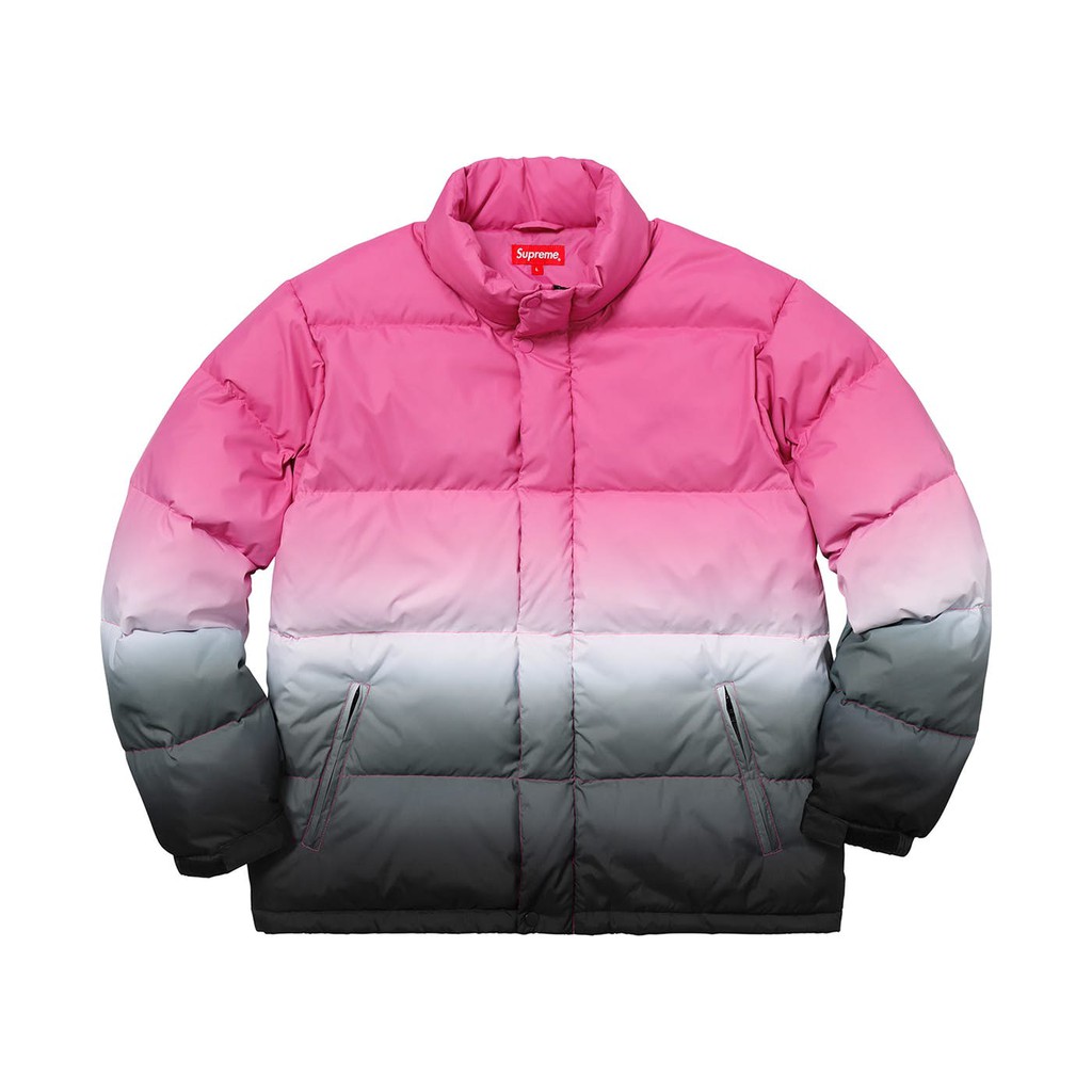 【紐約范特西】現貨 2018SS Supreme Gradient Puffy Jacket 粉色漸層羽絨外套