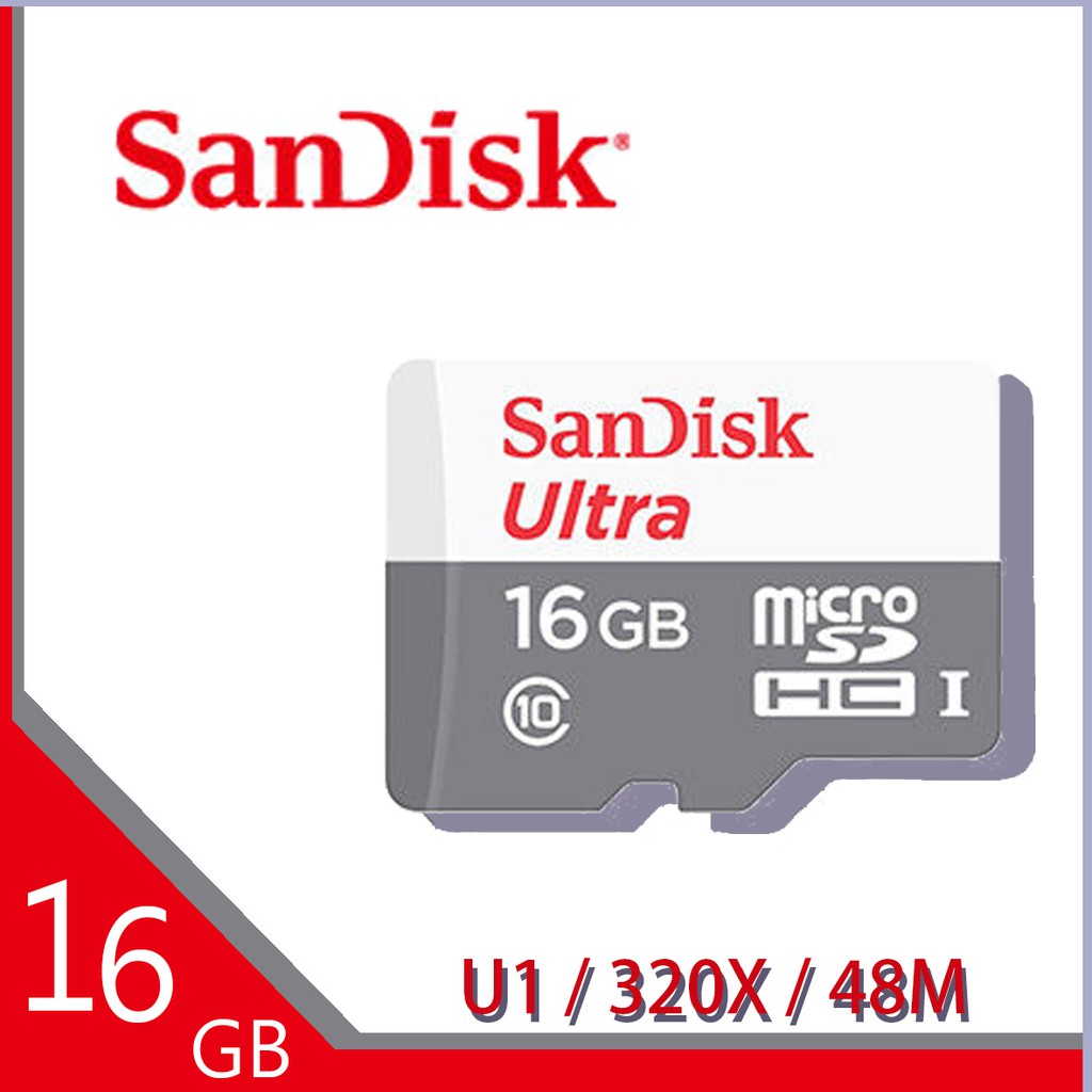 Sandisk Ultra MicroSDHC TF 16G 32G 64G 128G U1 100M記憶卡 無轉卡
