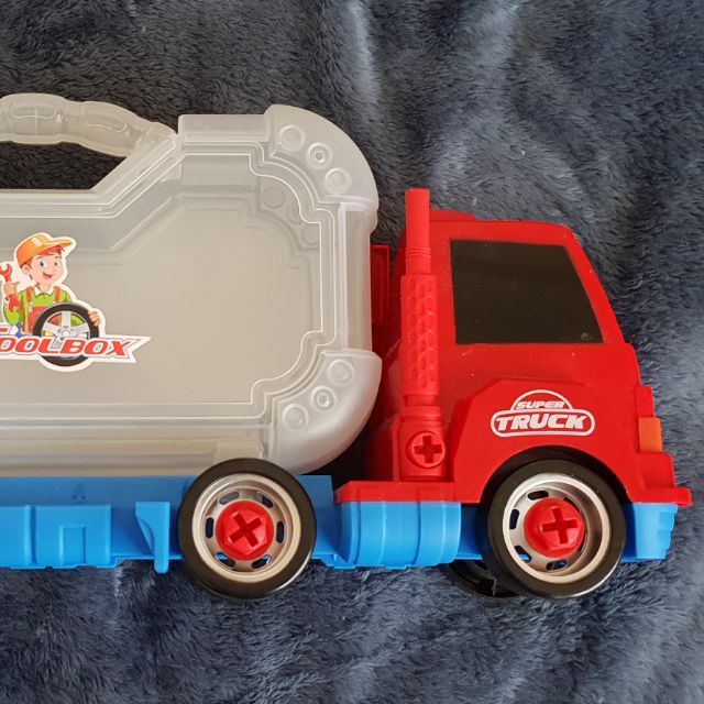 二手玩具 可放其他小車的卡車收納盒