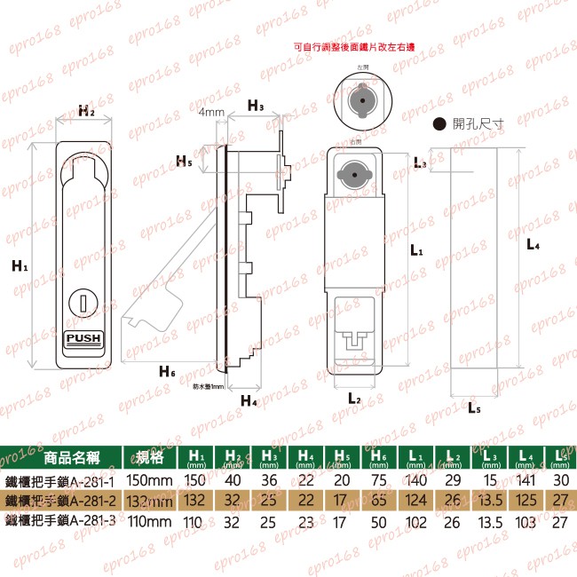 壓扣式把手附鎖a 180 1 A 281 1 150 配電箱鎖平面鎖電氣箱鎖開關箱門鎖把手隱藏式把手 蝦皮購物