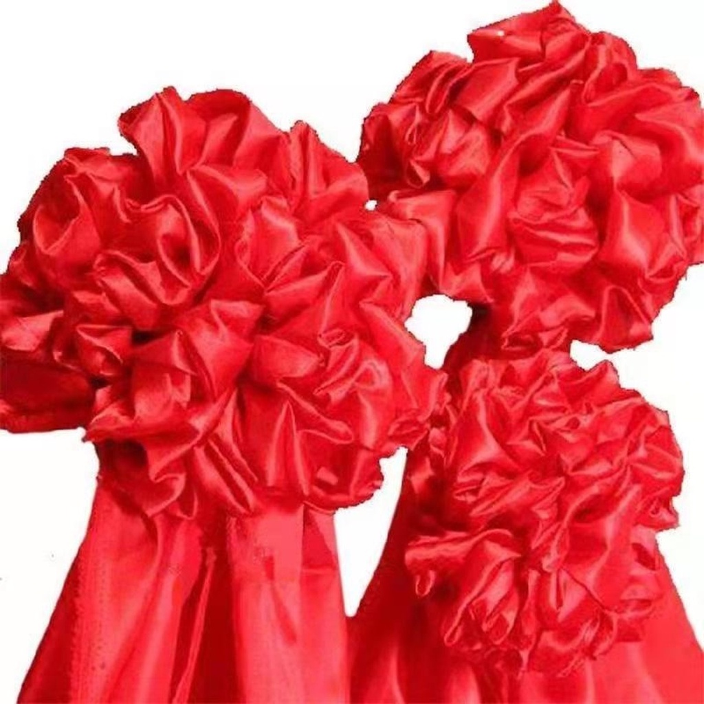 綢緞紅色繡球新郎胸花大紅花頒獎表彰花球中式婚禮頭紗手環奠基喜慶繡球繡球 蝦皮購物