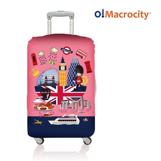 [文創品牌MACROCITY] 🇬🇧行李箱保護套'英國' 嚴選彈性厚度280Gsm/防水/抗皺/耐磨/防刮/防塵