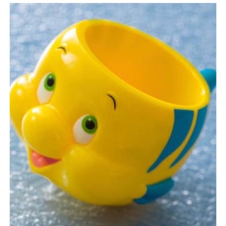 日本海洋迪士尼限定 小美人魚 小比目魚 絕版 點心杯 水杯 茶杯 塑膠擺飾 裝飾