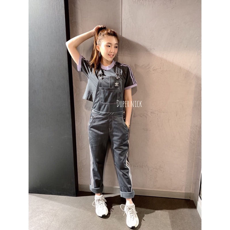 Adidas Originals 灰吊帶褲 蝦皮購物