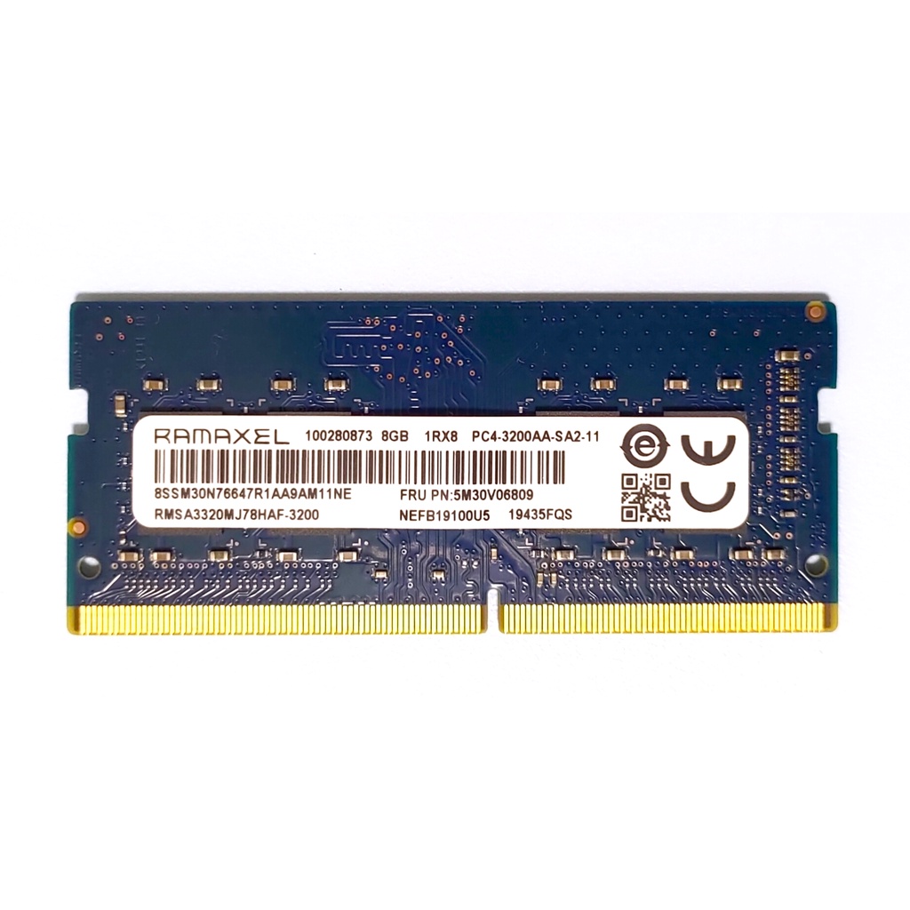 筆電記憶體  Ramaxel DDR4 8G 3200 筆記型電腦 1RX8 PC4-3200AA