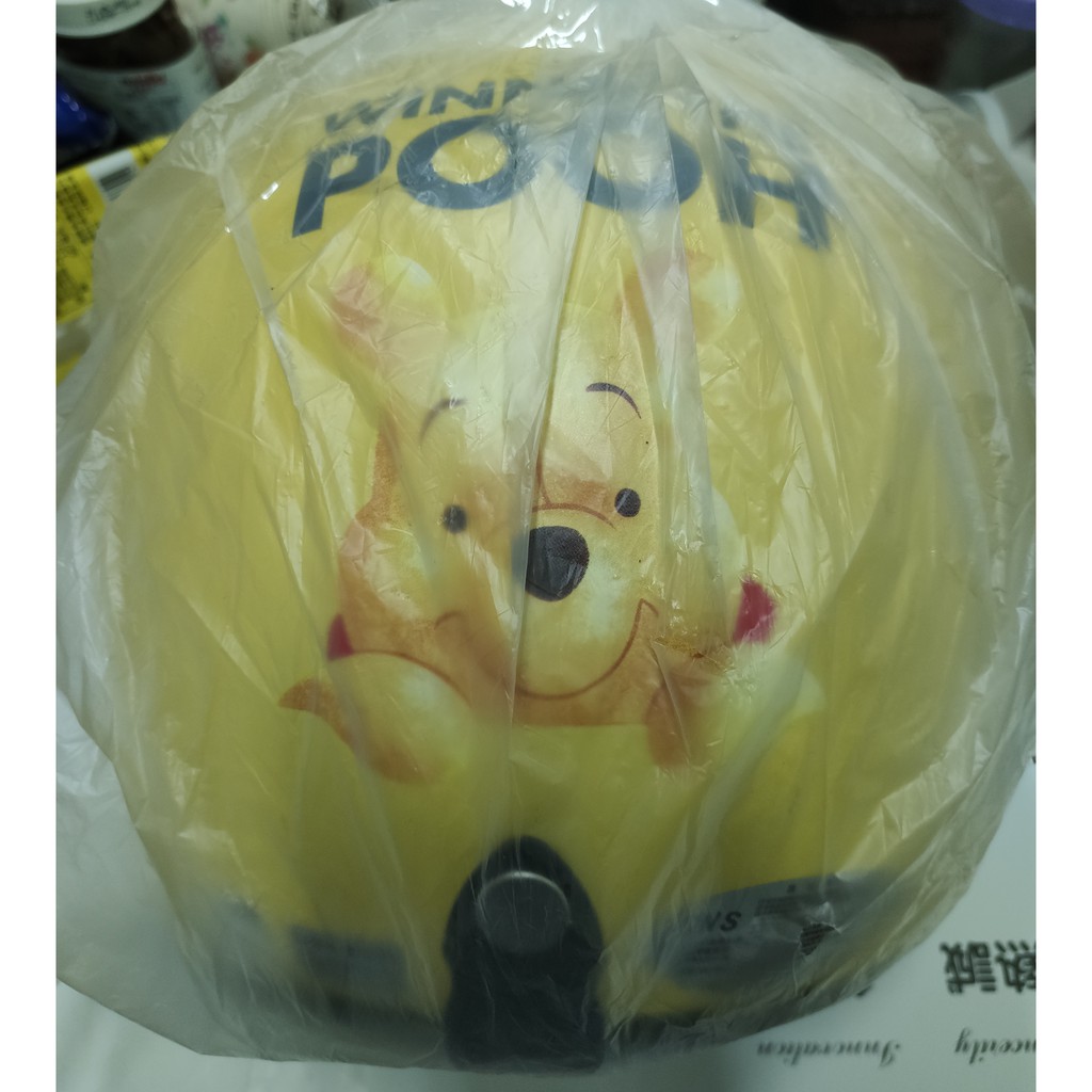 迪士尼 小熊維尼 DISNEY WINNIE THE POOH 正版 雷標 安全帽 3/4罩 半罩安全帽 黃色 蜂蜜熊