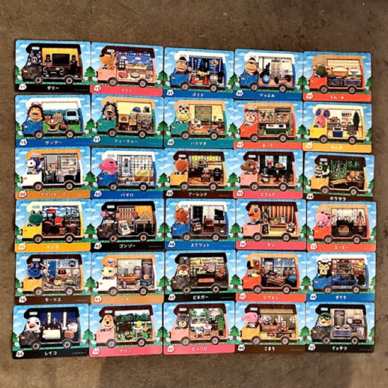4/13［動物森友會房車卡］［1-50號］［當天發貨］［現貨］［動物森友會］全新 官方正版 日版amiibo 房車卡