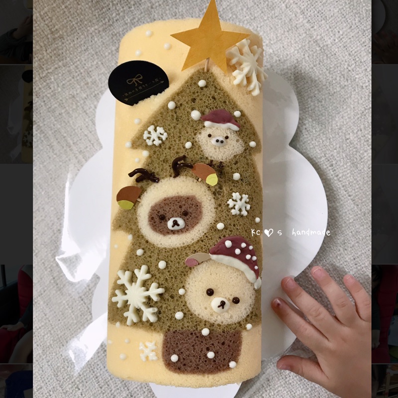 聖誕捲捲 ✨ 拉拉熊 造型蛋糕捲 生乳捲