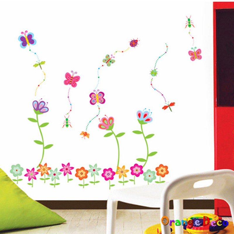 【橘果設計】花卉 壁貼 牆貼 壁紙 DIY組合裝飾佈置