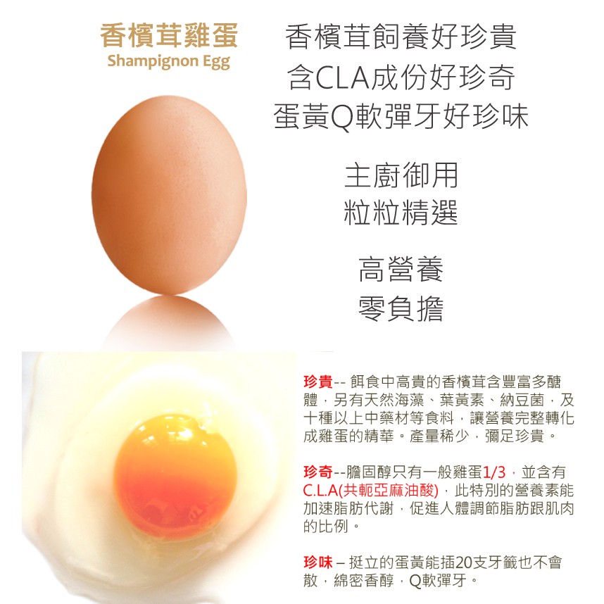 官方直營 香檳茸雞蛋 6入裝 X 1盒巴西蘑菇雞蛋冠軍雞蛋金牌雞蛋世界冠軍郭婞淳補養首選 蝦皮購物