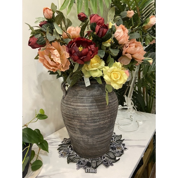 超美仿真花+花瓶 家庭、店面擺設  擺飾 乾燥花 假花 網美 花束