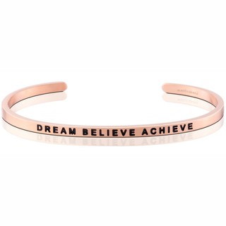 MANTRABAND Dream Believe Achieve 夢想信仰實現 心想事成 銀/金/玫瑰金手環