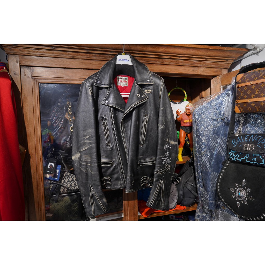 日本青山限定lewis Leathers 聯名comme Des Garcons 皮衣川久保玲 蝦皮購物