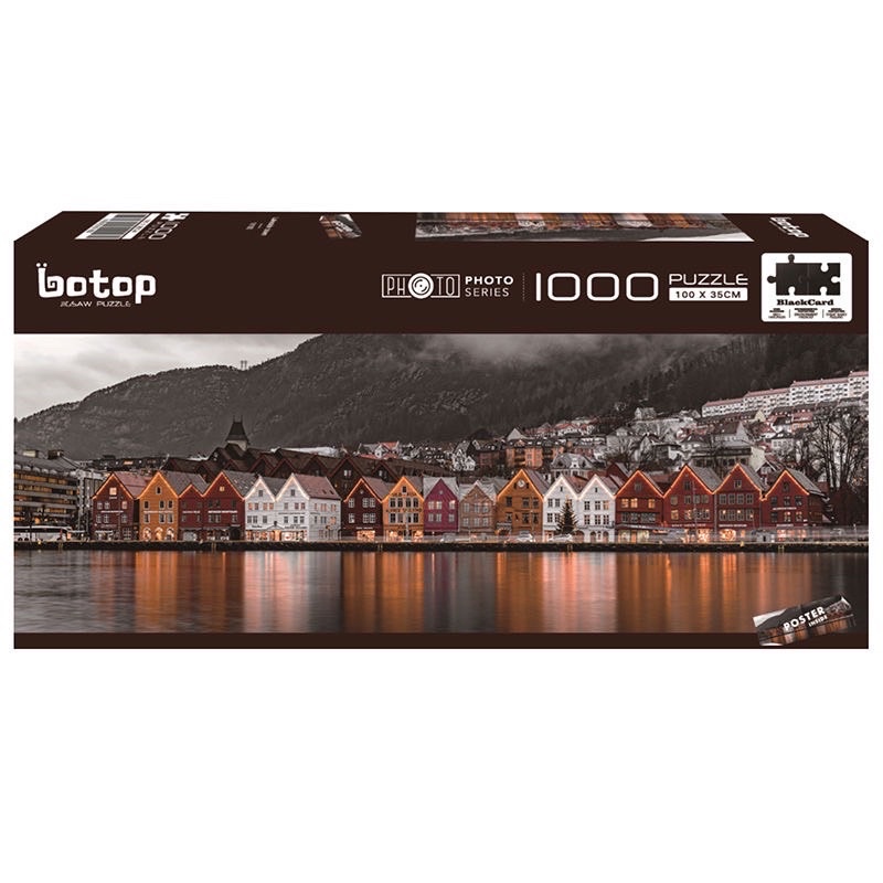 [BOTOP拼圖] x1000片 北歐港邊傳統風景建築風景拼圖
