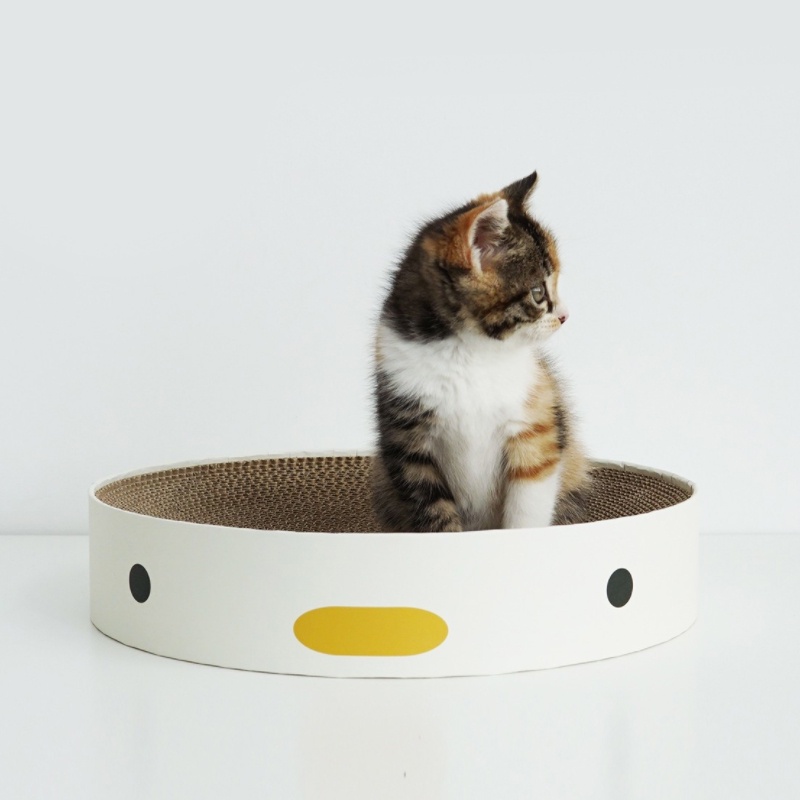 【毛大叔】PURROOM 小雞圓盤貓抓板 (台灣24H出貨) 瓦愣紙 貓咪抓板 貓用玩具 貓用抓板 舒壓 抓板