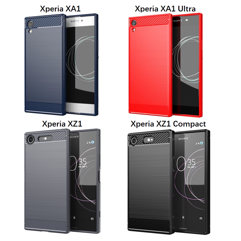 索尼 XZ3 XZ1 XZ2 Compact/Premium XA1 XA2 Plus/Ultra 碳拉絲保護套 手機殼