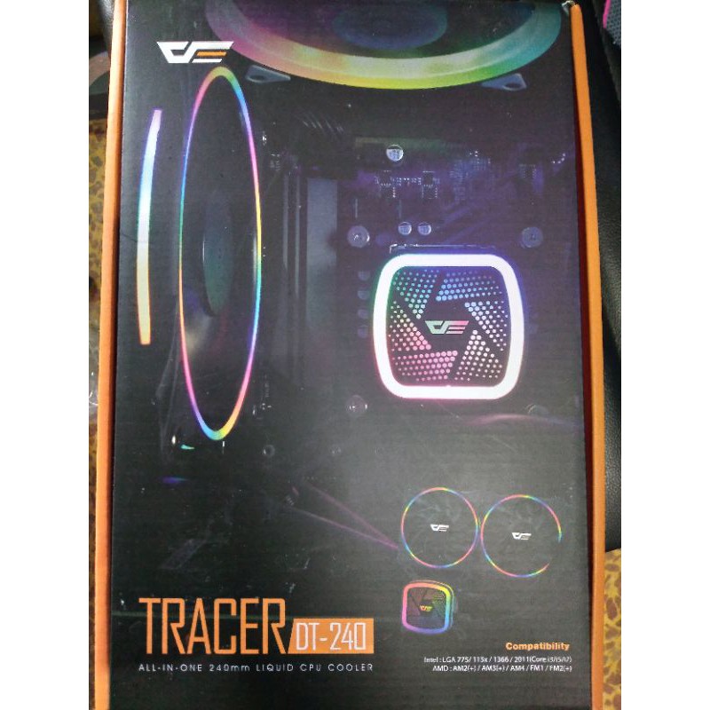 二手darkFlash TRACER DT-240一體式水冷定彩RGB