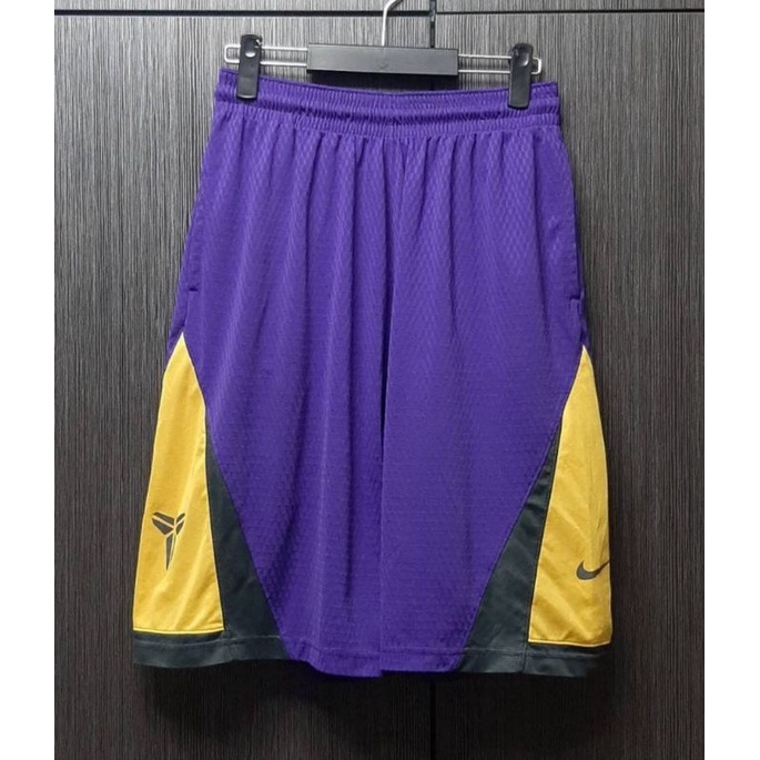 正品NIKE耐吉 KOBE 科比黑曼巴 DRI-FIT 男拼色抽繩排汗籃球短褲XL