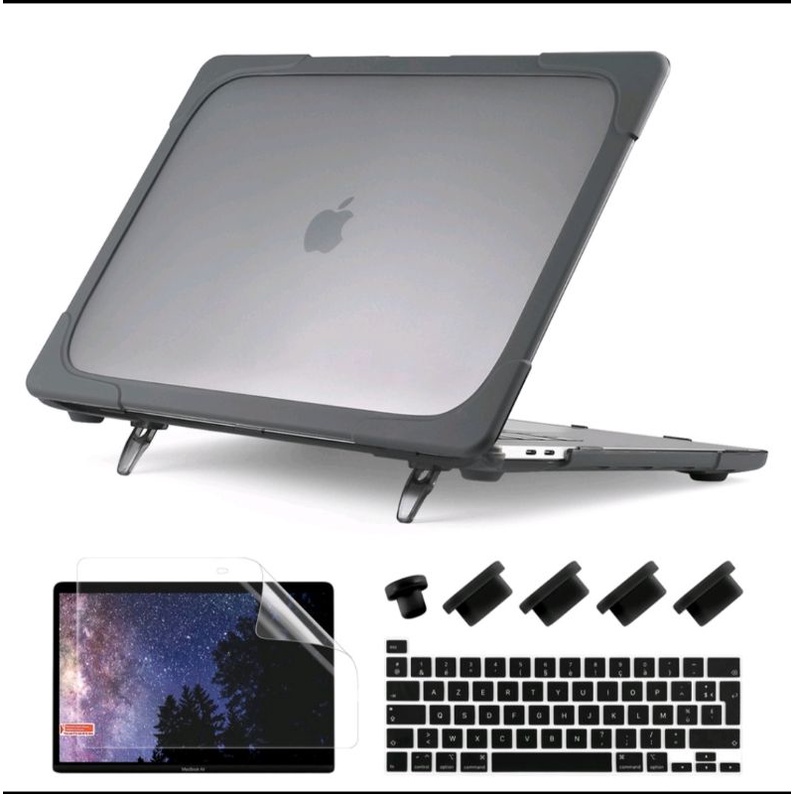 ［近全新福利品］蘋果電腦殼 MacBook Air 13 （M1）保護殼 支架防摔  鍵盤膜螢幕膜