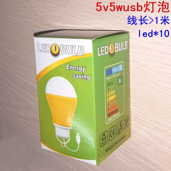 USB燈泡 LED燈3W 移動電源野營野外夜市地攤照明燈