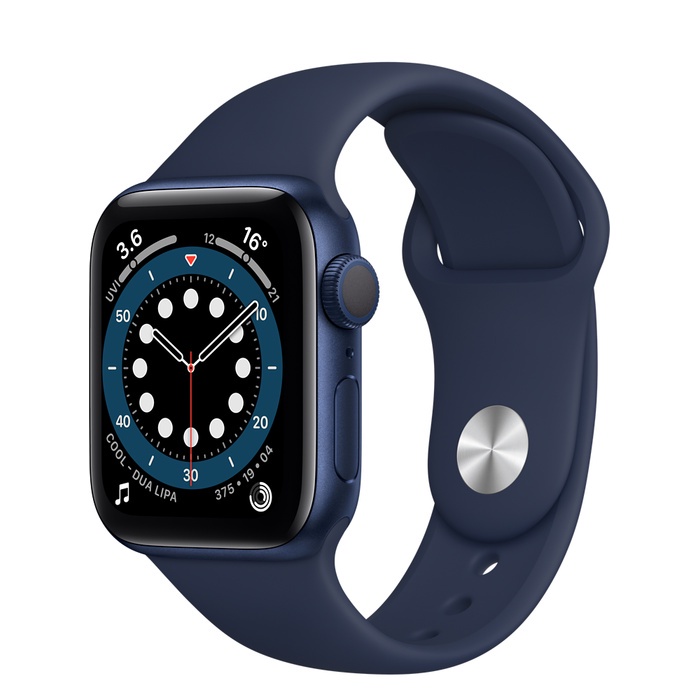 蘋果Apple Watch Series 6  GPS 44mm 藍色鋁金屬錶殼配藍色運動型錶帶