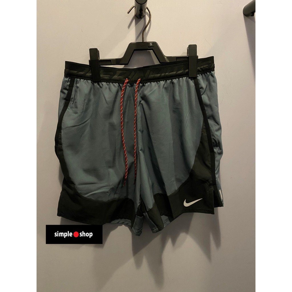 【Simple Shop】NIKE FLEX DRY 慢跑短褲 路跑 運動短褲 無內襯 黑綠 男款 DA0992-387