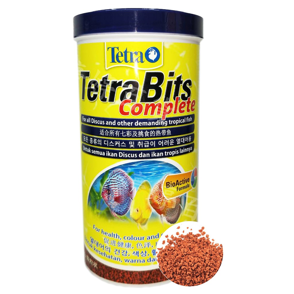 德國 Tetra 德彩 熱帶魚 顆粒飼料 Tetra Bits【1000ml 緩沉性】七彩 神仙 短雕 增豔 婷婷百貨