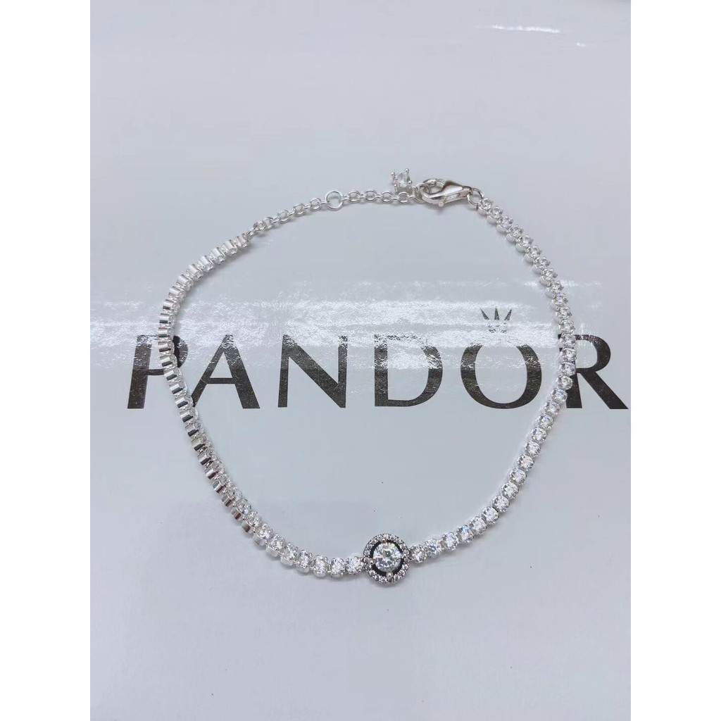 獅子環球正品代購 潘朵拉 Pandora  925銀璀璨光環寶石手鏈 599416C01 附送盒子和提袋