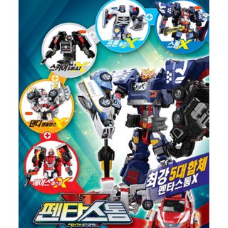 韓國境內版 HELLO CARBOT 衝鋒戰士 進化版合體五合一 變型機器人 機器人玩具 重灌暴風X 救護車 鎮暴車警車