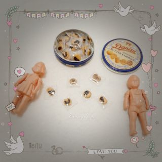 迷你袖珍微縮黏土模型餅乾奇曲餅可愛娃娃配件廚房食玩曲奇餅乾盒子(rement可參考)