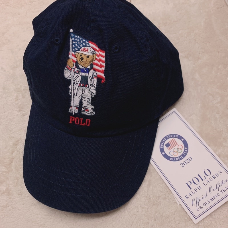 美國代購｜Polo Ralph Lauren官網限定奧運熊熊老帽🐻｜老帽 帽子 鴨舌帽 棒球帽 帽子 熊polo