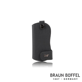 【BRAUN BUFFEL 德國小金牛】台灣總代理 戰神 長型鑰匙包-黑色/BF378-101-BK