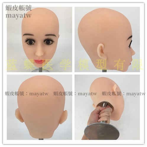 (MD-B_0663)美容頭模 練習按摩頭穴位頭模美容假人頭洗臉模特頭手法練習模型