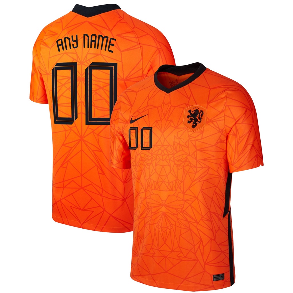 荷蘭國家隊 2022 年卡塔爾世界杯定制橙色主場男士球衣兒童 T 恤可定制姓名和號碼