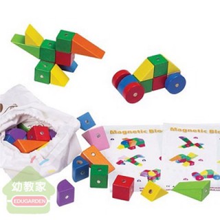 GOGO TOYS 磁力建構積木 磁力積木 無正負極 兒童積木 木製教具玩具 GogoToys #20931 磁性積木