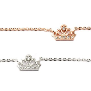 山本美樹 Princess 鏤空皇冠奧地利水晶項鍊(MIT)