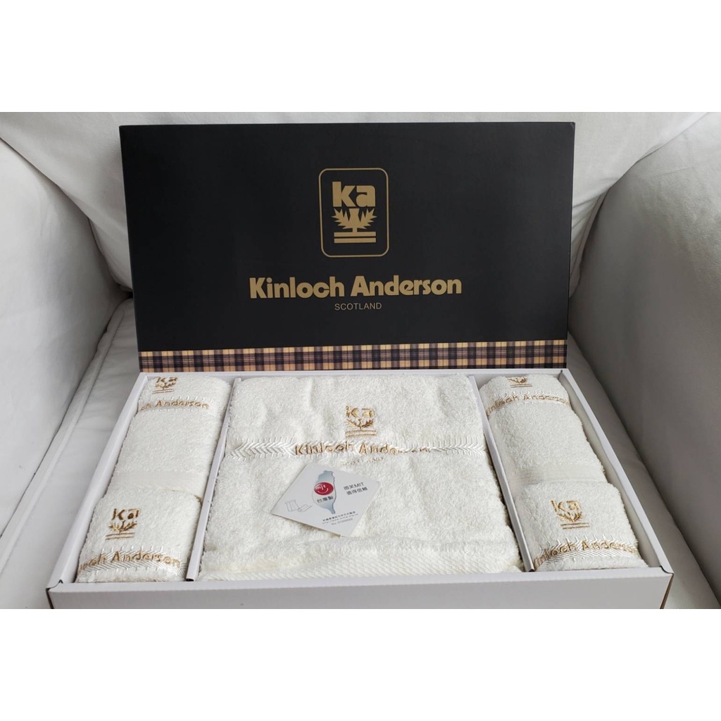 【全新】 Kinloch Anderson 金安德森 毛巾 組禮盒 【加贈一條 Kinloch Anderson 浴巾】