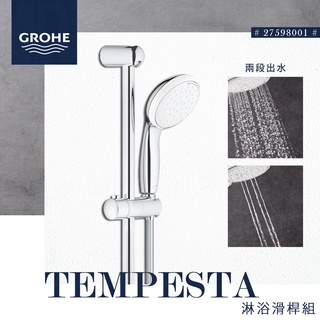 🔥 實體店面 德國品牌 GROHE 高儀 TEMPESTA 100 蓮蓬頭 升降桿 軟管 套組 滑桿組 27598