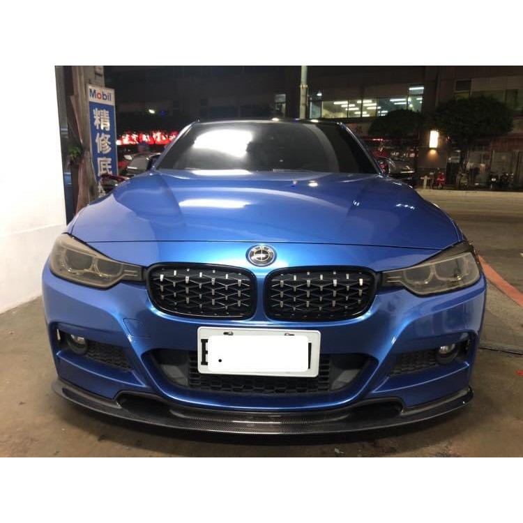 寶馬 BMW F30 F31 V款碳纖維前下巴 F30碳纖維前唇 328碳纖維下巴 335前定風翼