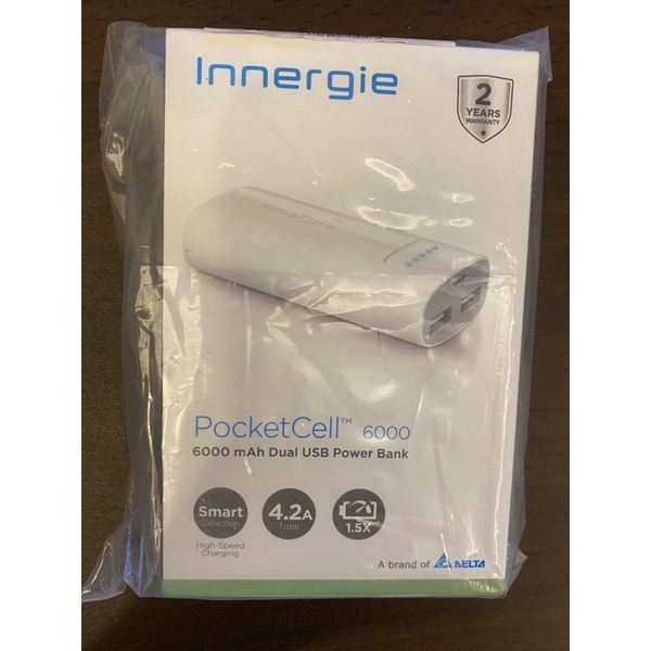 全新 台達電 Innergie Pocketcell 6000 雙USB行動電源