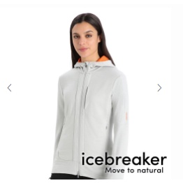 【icebreaker】Quantum III 女 羊毛連帽保暖外套 GT270『白/橘』戶外 運動 柔軟 舒適 羊毛