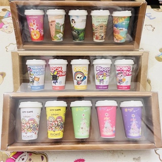 7-11 現貨 全新 city cafe 外帶杯 咖啡杯 橡皮擦 15週年 open將 雪鈴兔 波波 文創杯橡皮擦收藏組
