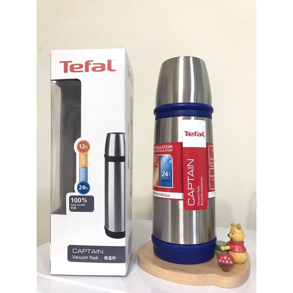 超商免運🧡全新正品現貨🧡 Tefal 特福 CAPTAIN 不鏽鋼隨行保冷/保溫瓶 350ML(海軍藍)