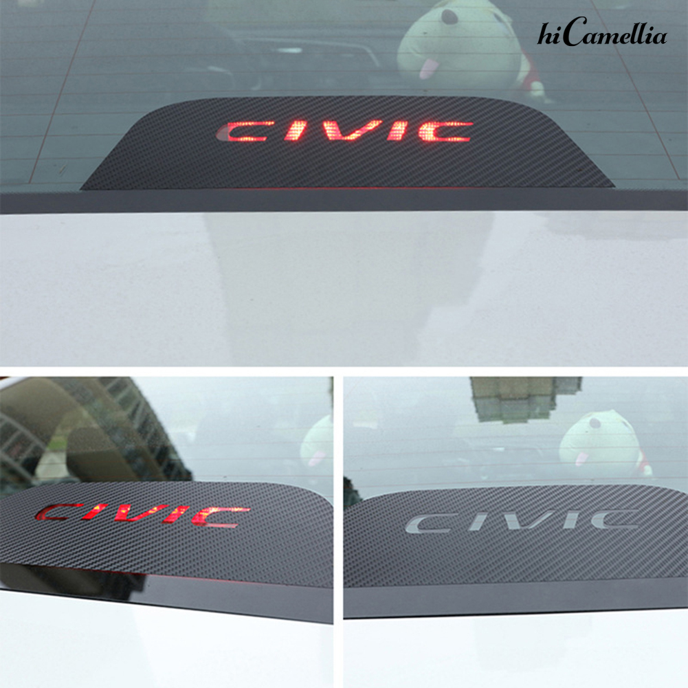 1PC 本田思域後刹車燈貼紙 改裝專用裝飾碳纖貼honda civic