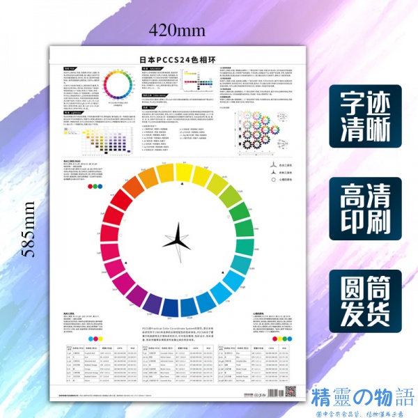 色卡色票色譜日本pccs色卡24色相環海報顏色彩搭配色卡國際標準通用爾印刷cmyk色rgb色調圖樣板紙調色卡 蝦皮購物