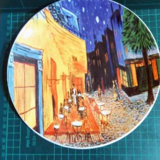出清 梵谷 星空下的咖啡館 圓盤 碗