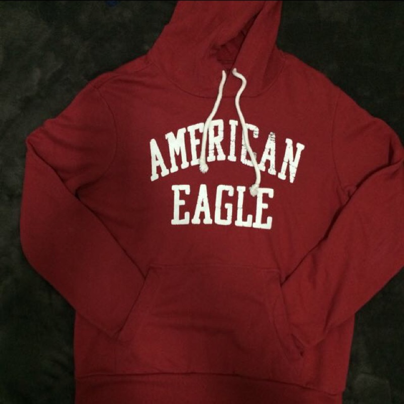 American Eagle Classic logo Hoodie 帽T 紅