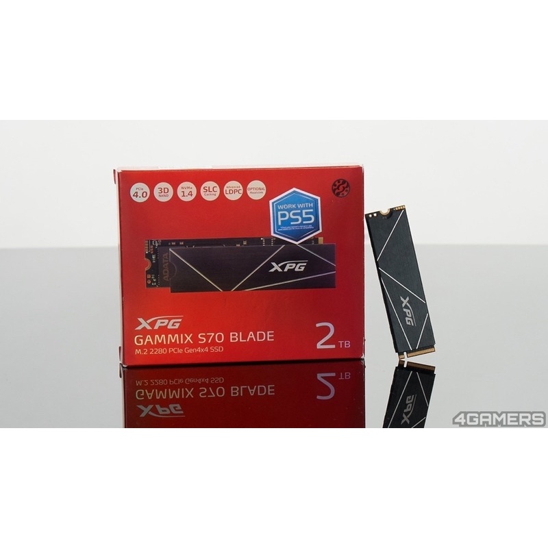 XPG S70 Blade 2TB SSD固態硬碟 僅測試 散熱片已裝 PS5可用