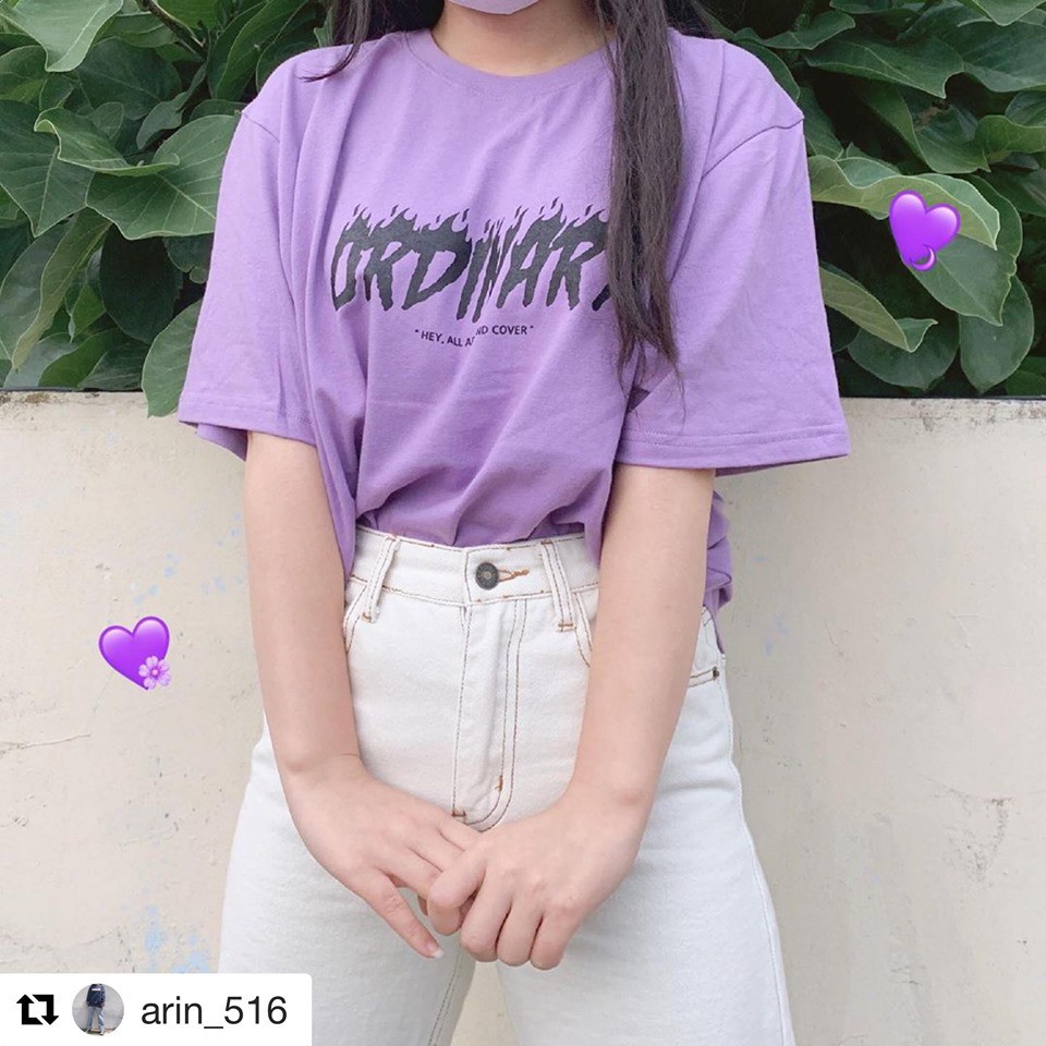 ACOVER 紫色短袖T